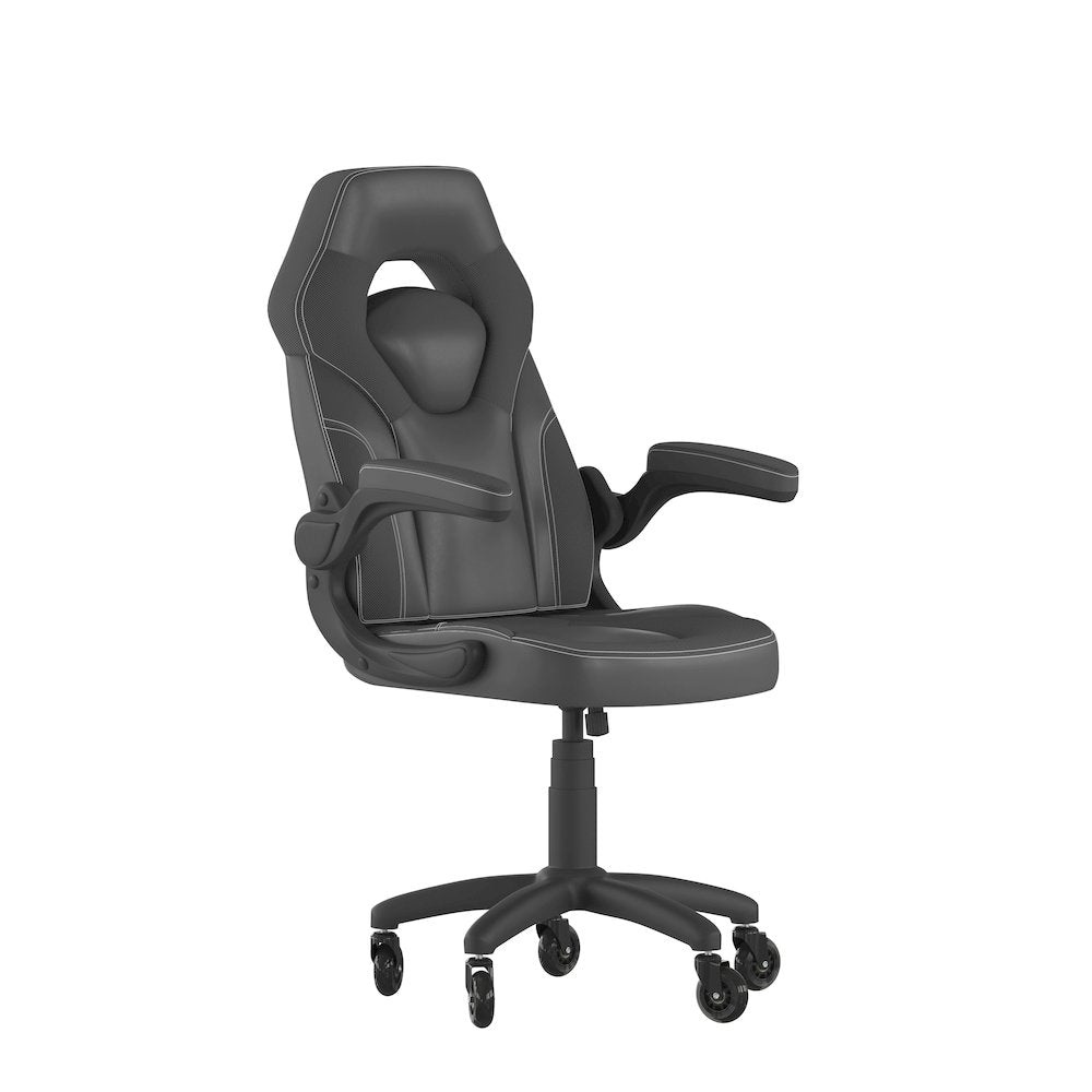 X10 Gaming Chair Racing Office Computer Chair, Black LeatherSoft