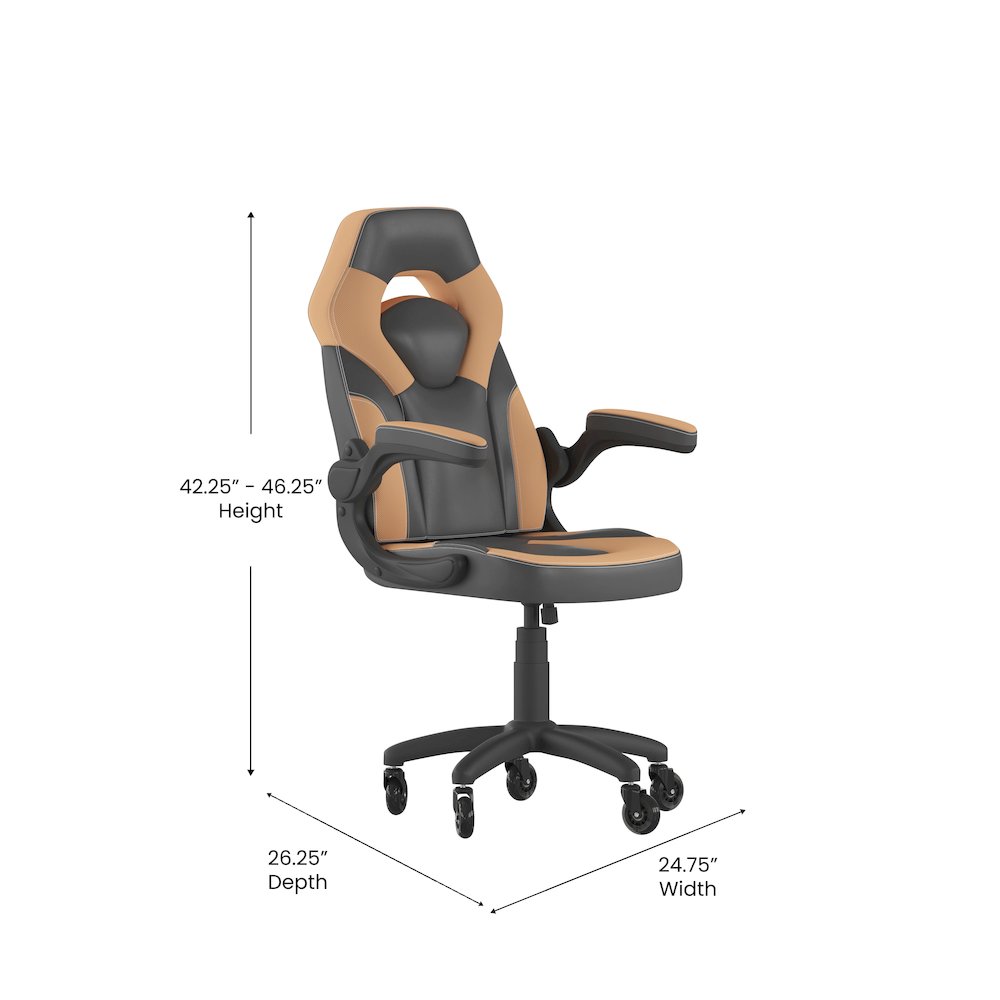 X10 Gaming Chair Racing Office Computer Chair, Orange/Black LeatherSoft