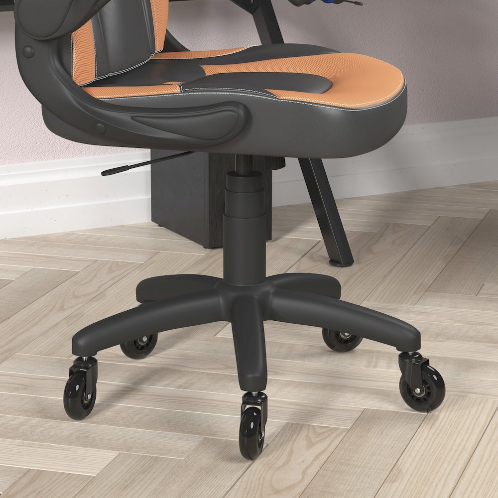 X10 Gaming Chair Racing Office Computer Chair, Orange/Black LeatherSoft