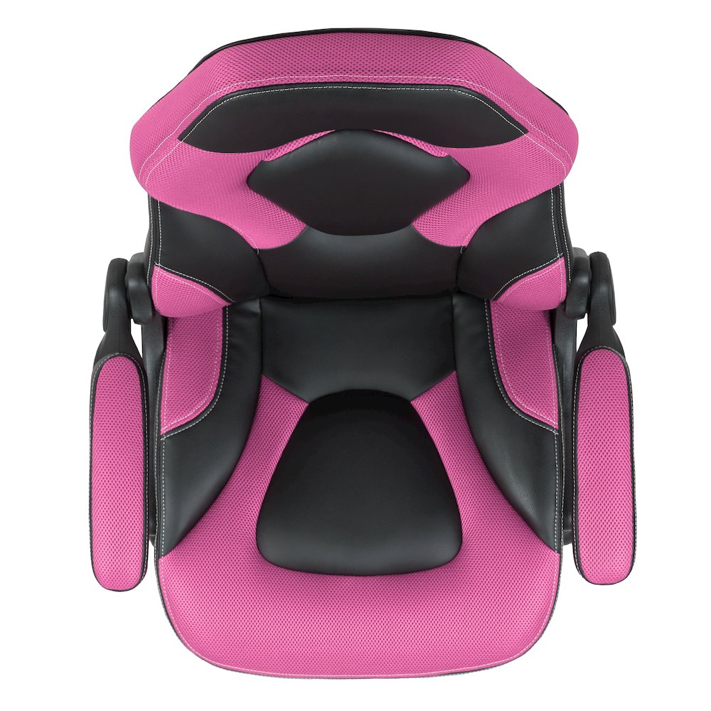 X10 Gaming Chair Racing Office Computer Swivel Chair, Pink/Black LeatherSoft
