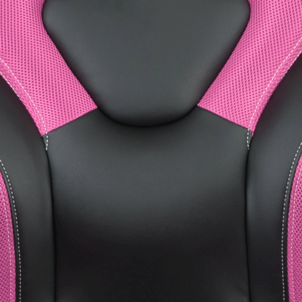 X10 Gaming Chair Racing Office Computer Swivel Chair, Pink/Black LeatherSoft