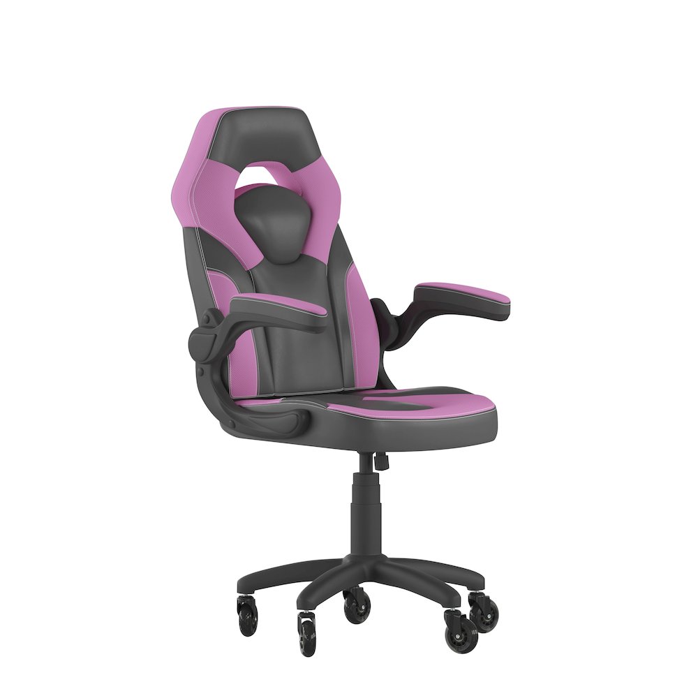 X10 Gaming Chair Racing Office Computer Chair, Pink/Black LeatherSoft