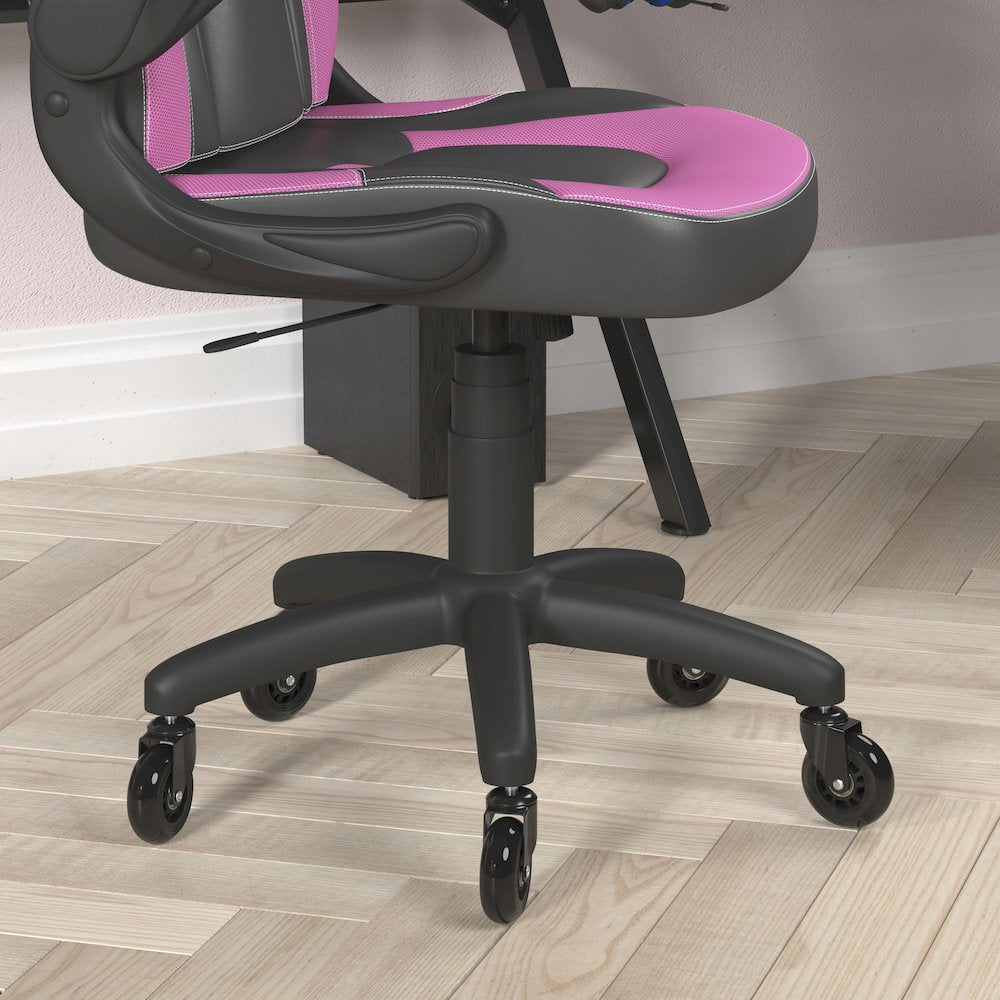 X10 Gaming Chair Racing Office Computer Chair, Pink/Black LeatherSoft
