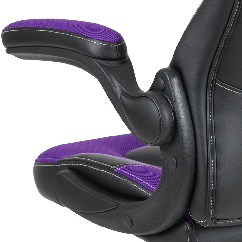 X10 Gaming Chair Racing Office Computer Swivel Chair, Purple/Black LeatherSoft