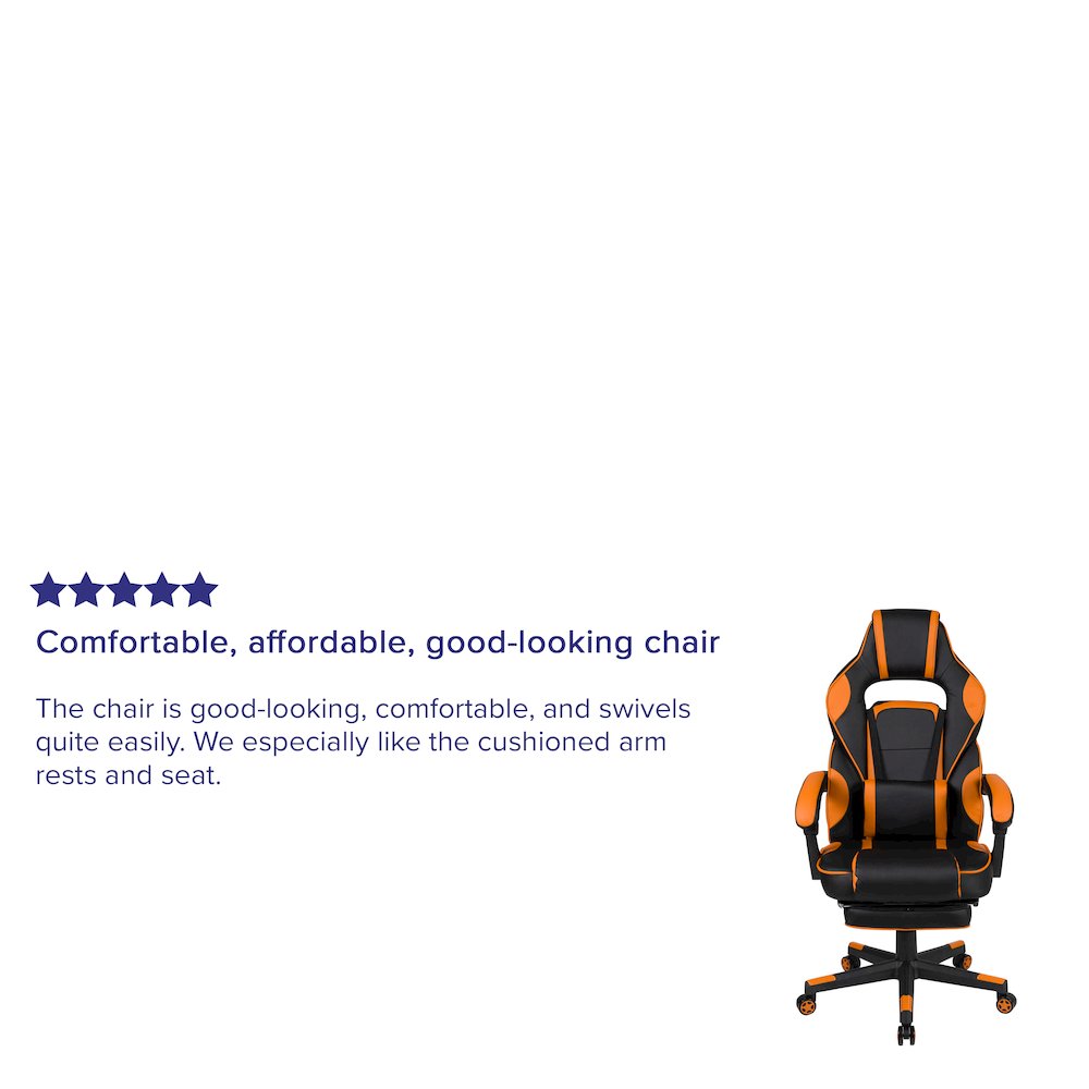 X40 Gaming Chair Racing Computer Chair - Black/Orange