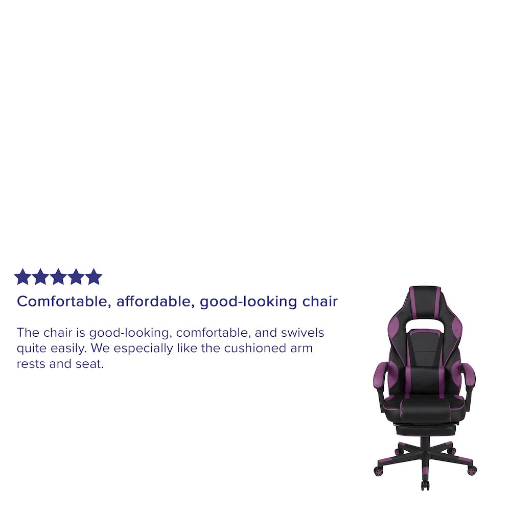 X40 Gaming Chair Racing Computer Chair - Black/Purple
