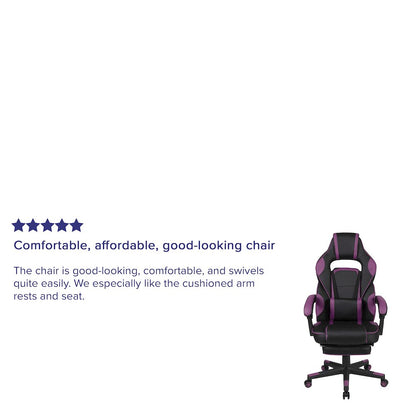 X40 Gaming Chair Racing Computer Chair - Black/Purple