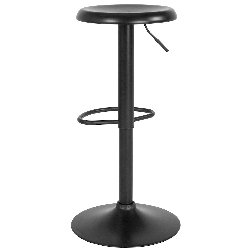 Adjustable Height Retro Barstool in Black Finish