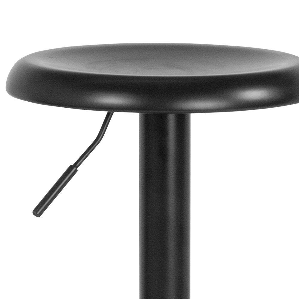 Adjustable Height Retro Barstool in Black Finish