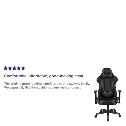 X20 Gaming Chair Racing Office Computer Swivel Chair with Back in Gray