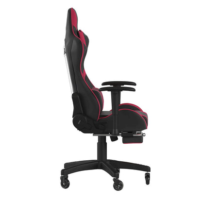 X30 Gaming Chair Racing Computer Chair with Back, Slide-Out Footrest, in Red