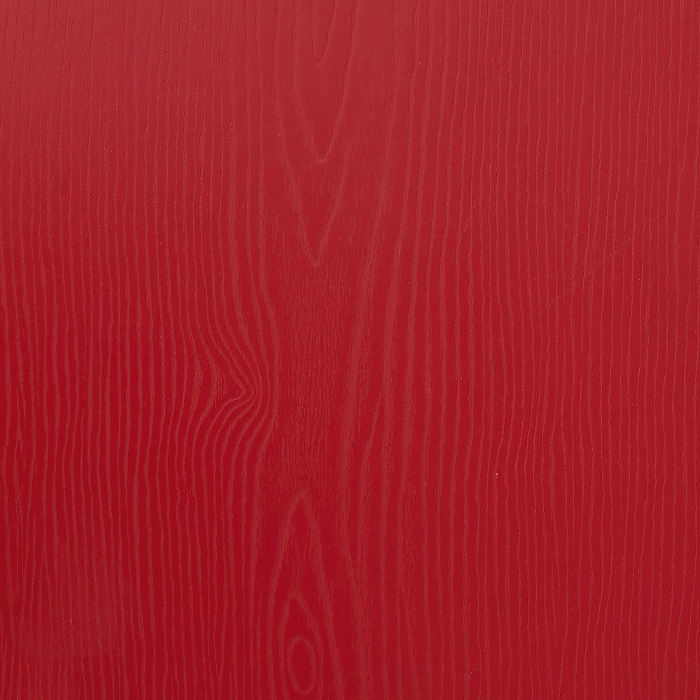 Red Metal Indoor-Outdoor Stackable Chair with Red Poly Resin Wood Seat
