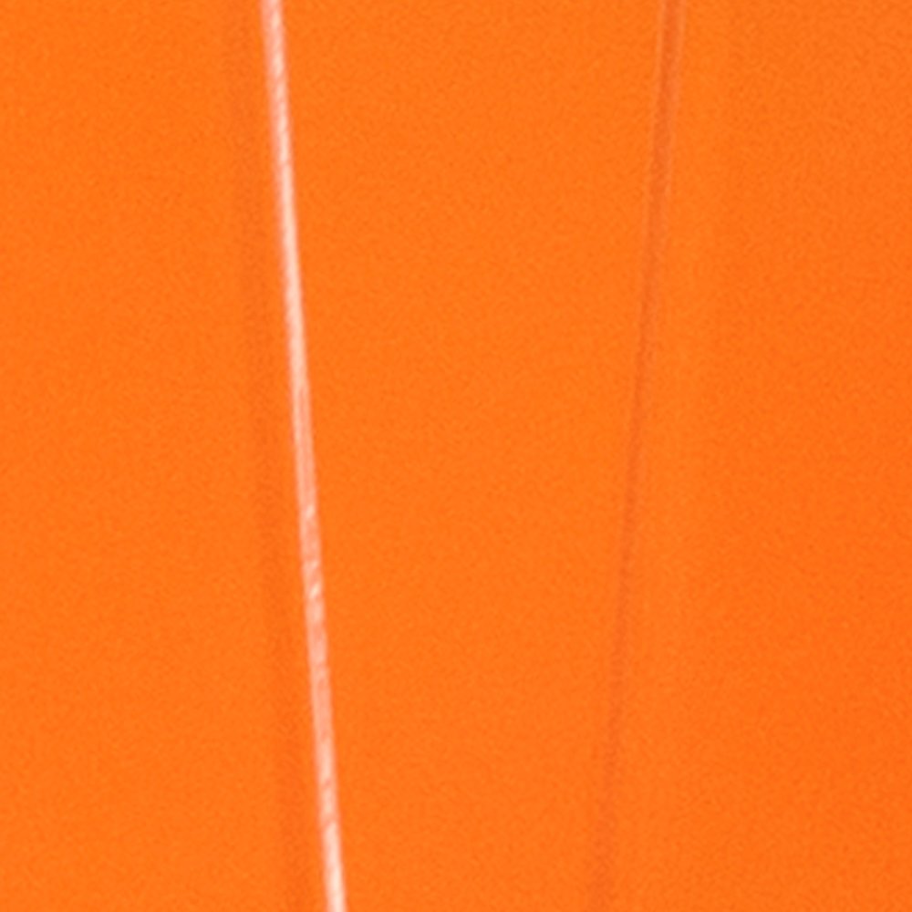 Orange Metal Chair with Wood Seat and Arms