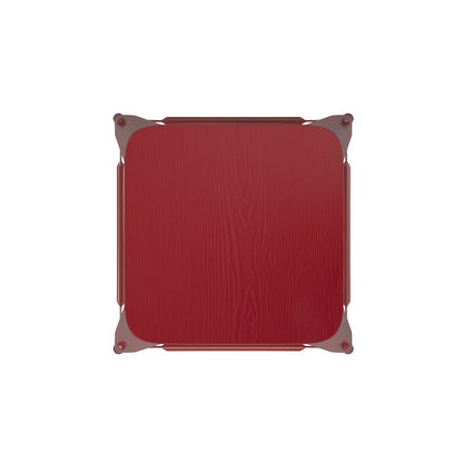 30" High Red Metal Indoor-Outdoor Barstool with Red Poly Resin Wood Seat