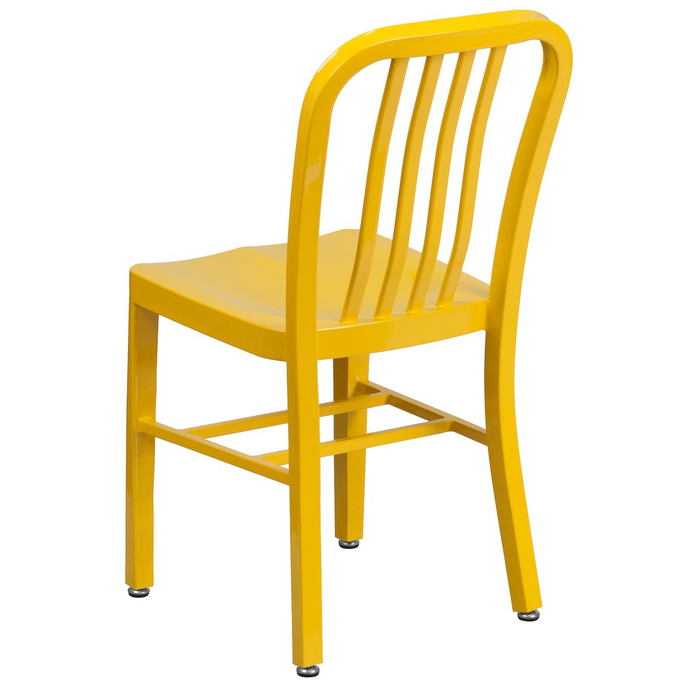 Commercial Grade Yellow Metal Indoor-Outdoor Chair