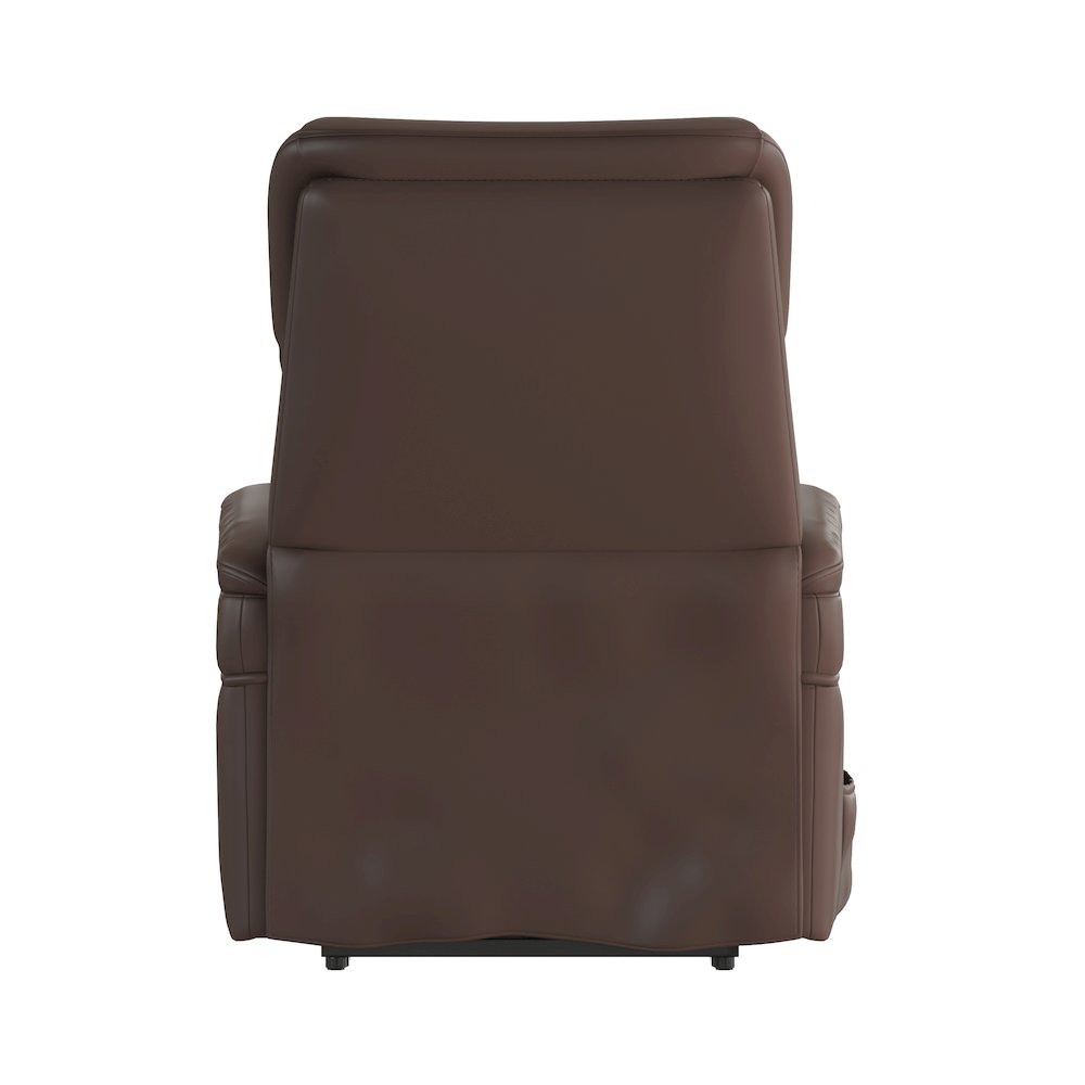 HERCULES Series Cognac LeatherSoft Remote Powered Lift Recliner for Elderly