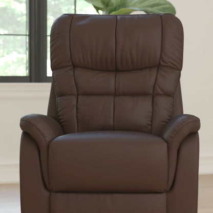 HERCULES Series Cognac LeatherSoft Remote Powered Lift Recliner for Elderly