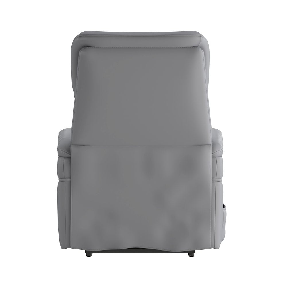 HERCULES Series Gray LeatherSoft Remote Powered Lift Recliner for Elderly