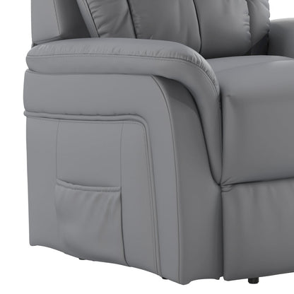 HERCULES Series Gray LeatherSoft Remote Powered Lift Recliner for Elderly