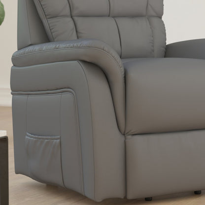 HERCULES Series Gray LeatherSoft Remote Powered Lift Recliner for Elderly