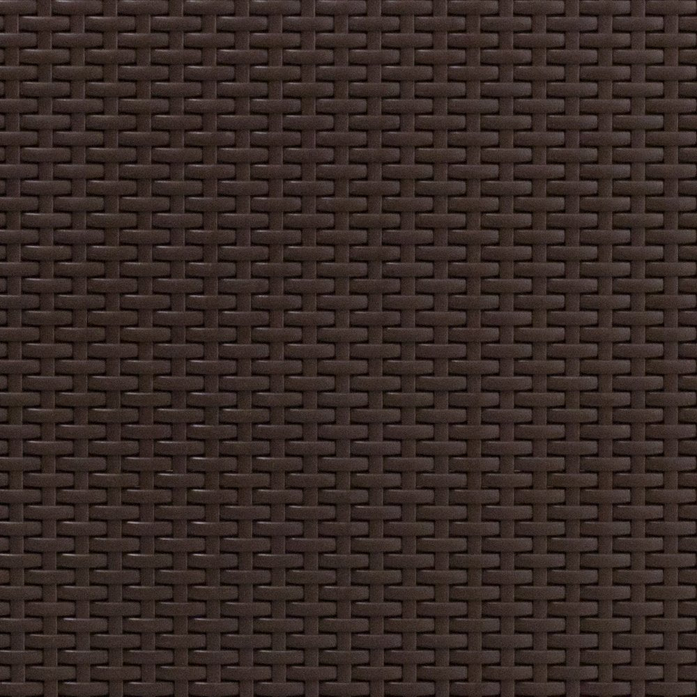 Chocolate Brown Faux Rattan End Table