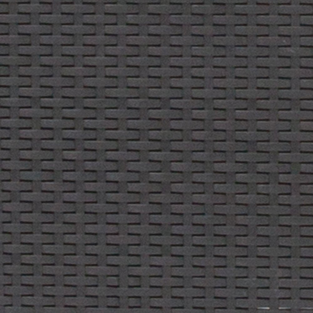 Dark Gray Faux Rattan Loveseat with All-Weather Seneca Light Gray Cushions