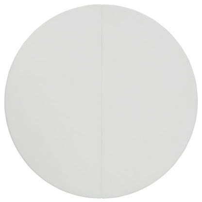 5 - Foot Round Granite White Plastic Folding Table