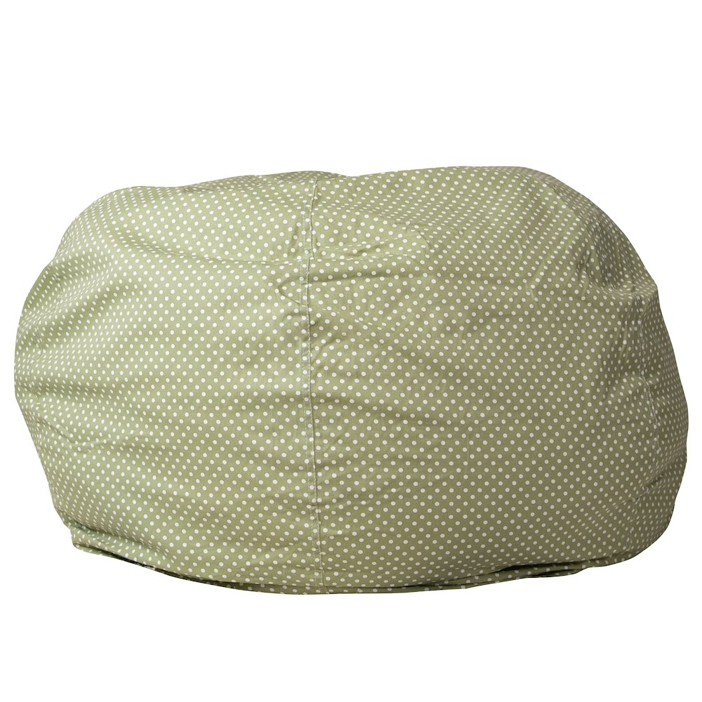 Oversized Green Dot Refillable Bean Bag Chair for All Ages