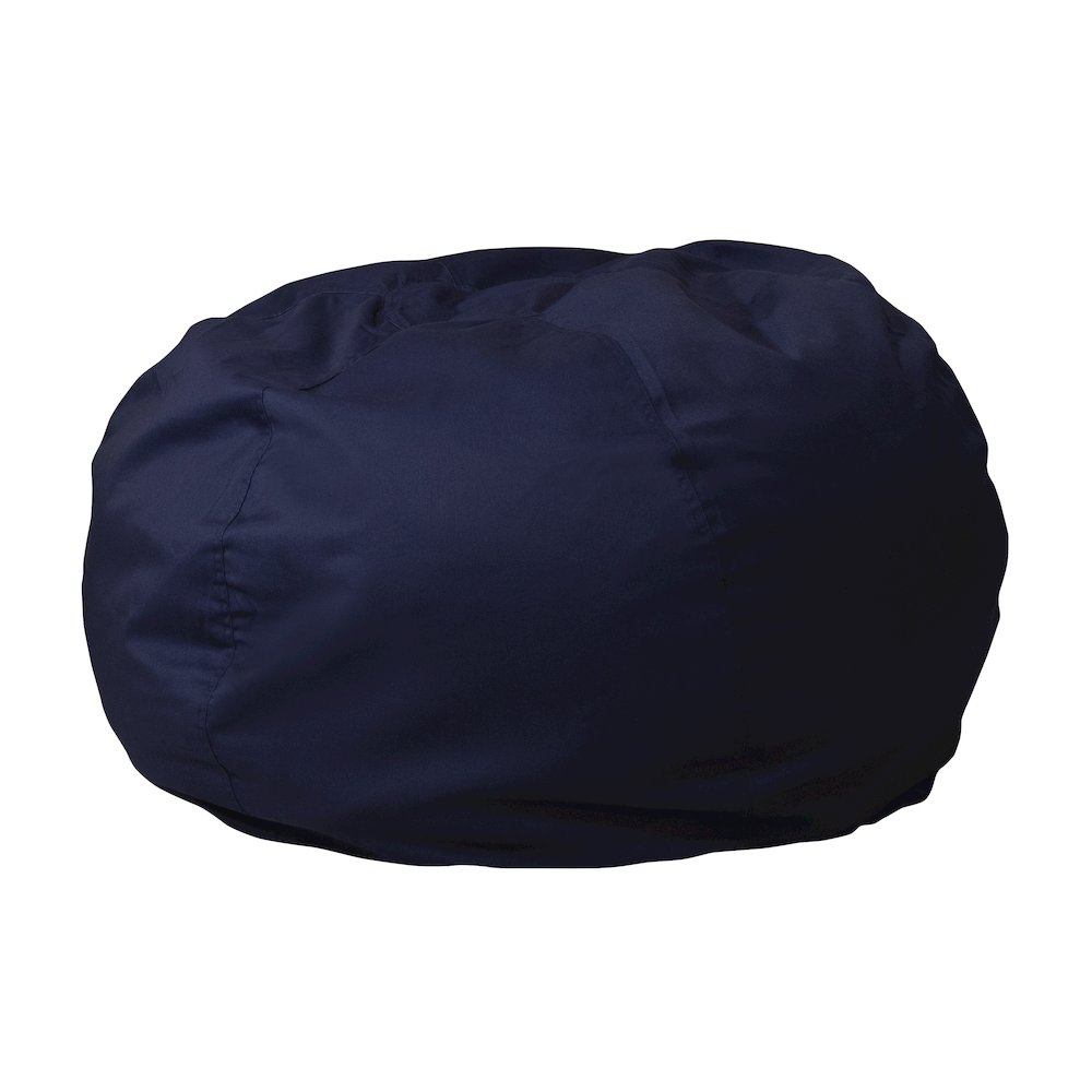 Oversized Solid Navy Blue Refillable Bean Bag Chair for All Ages