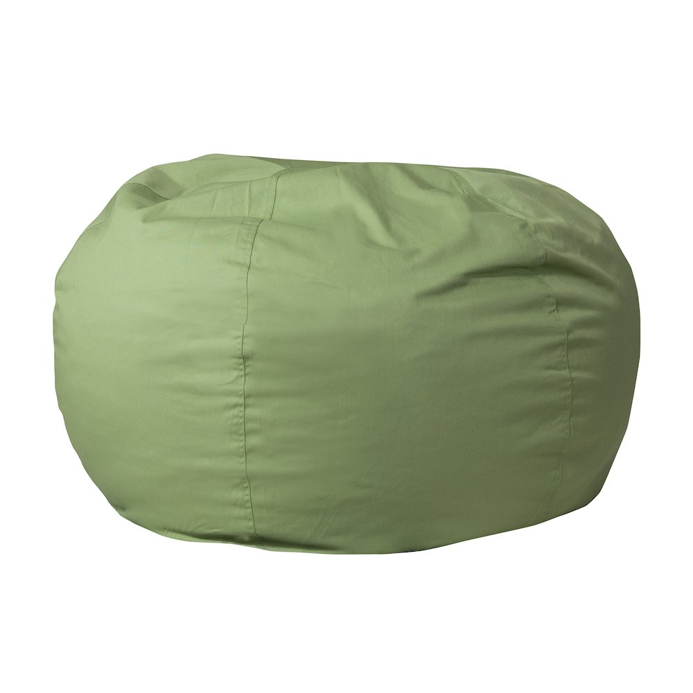 Oversized Solid Green Refillable Bean Bag Chair for All Ages