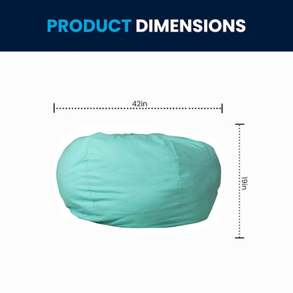 Oversized Solid Mint Green Refillable Bean Bag Chair for All Ages