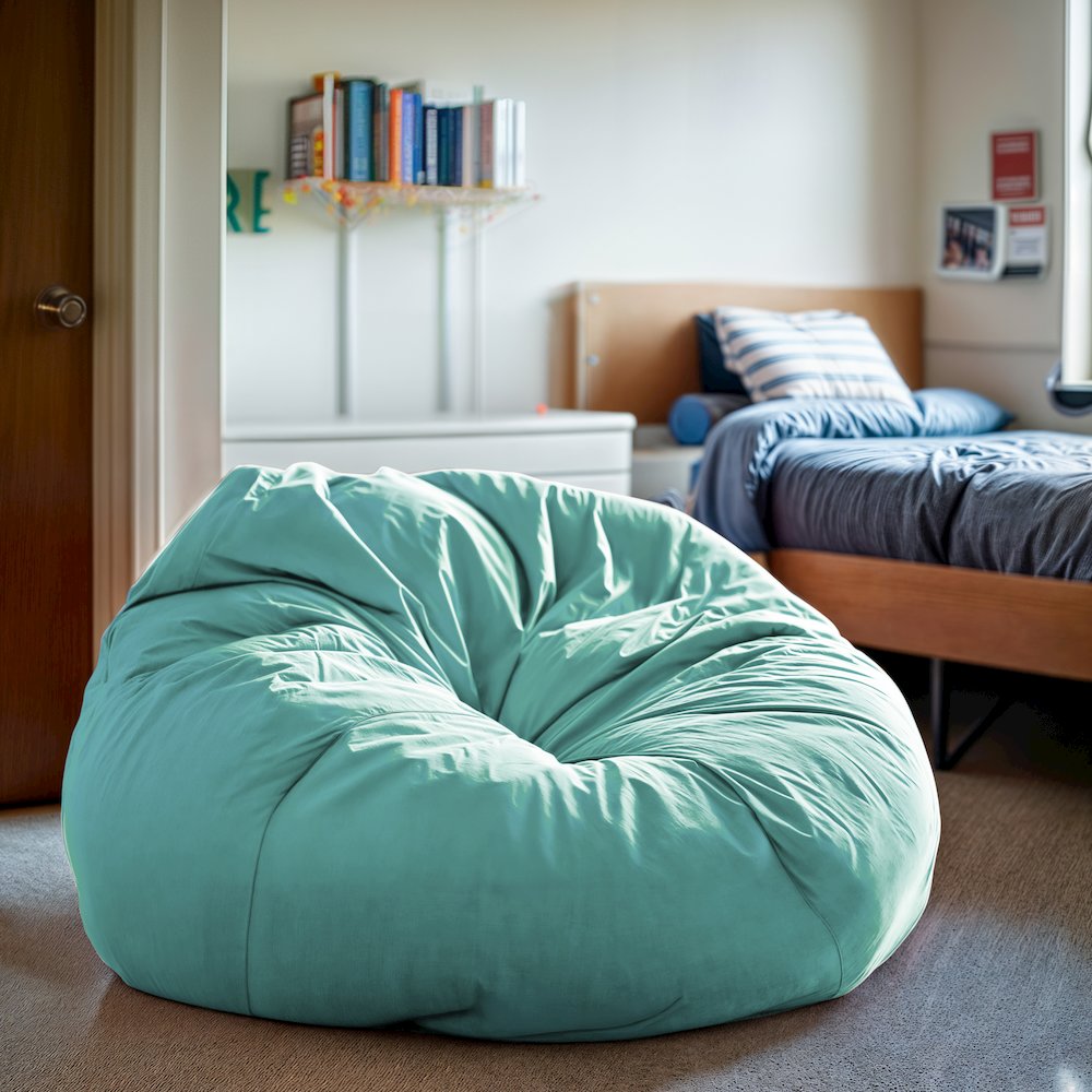 Oversized Solid Mint Green Refillable Bean Bag Chair for All Ages
