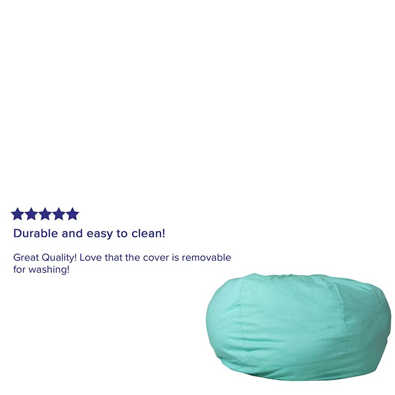 Oversized Solid Mint Green Refillable Bean Bag Chair for All Ages