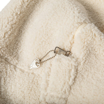 Dillon Small Natural Faux Sherpa Refillable Bean Bag Chair for Kids and Teens