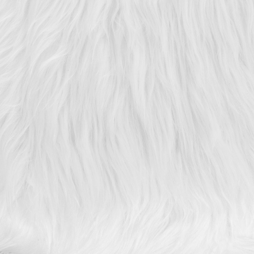 Faux Fur White Accent Chair - Shag Kids Chair for Ages 5-7 - Kids Playroom Chair