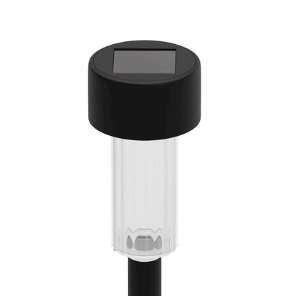 Outdoor Solar Powered LED Decorative Stake Lights - Set of 12, Black