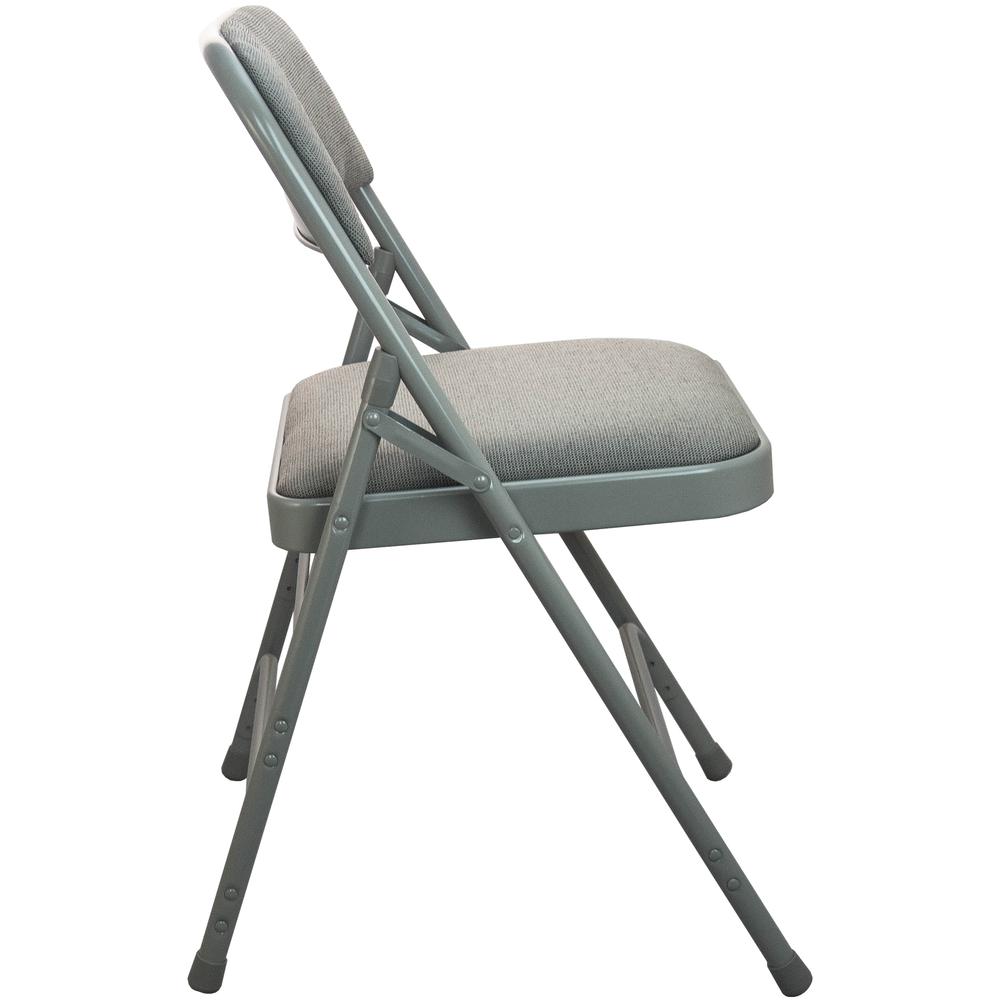 Grey Padded Metal Folding Chair - Grey 1-in Fabric Seat