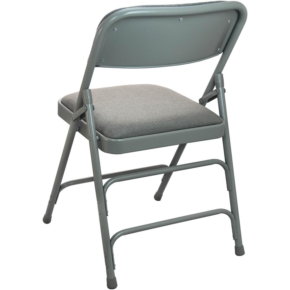 Grey Padded Metal Folding Chair - Grey 1-in Fabric Seat