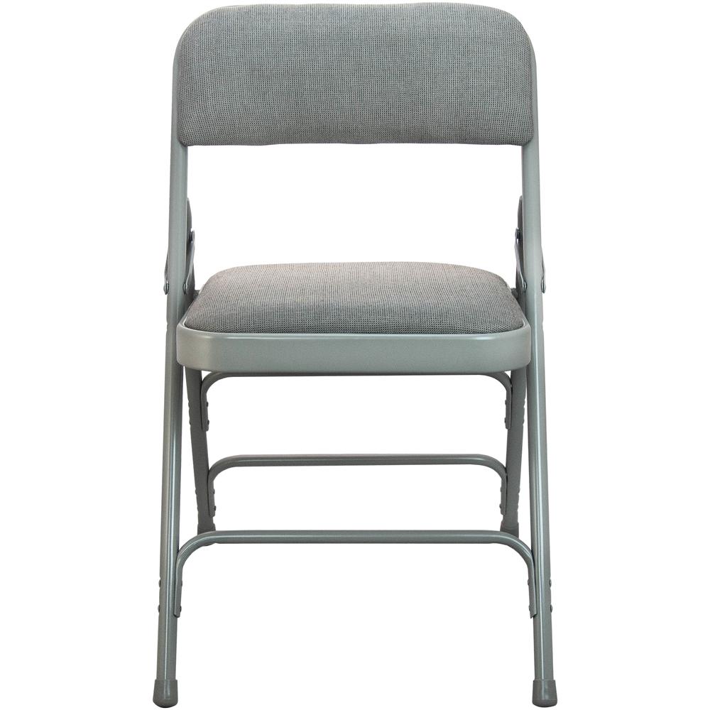 Grey Padded Metal Folding Chair - Grey 1-in Fabric Seat