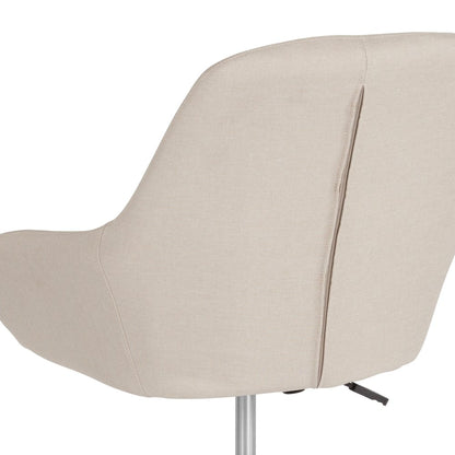 Home and Office Mid-Back Chair in Beige Fabric