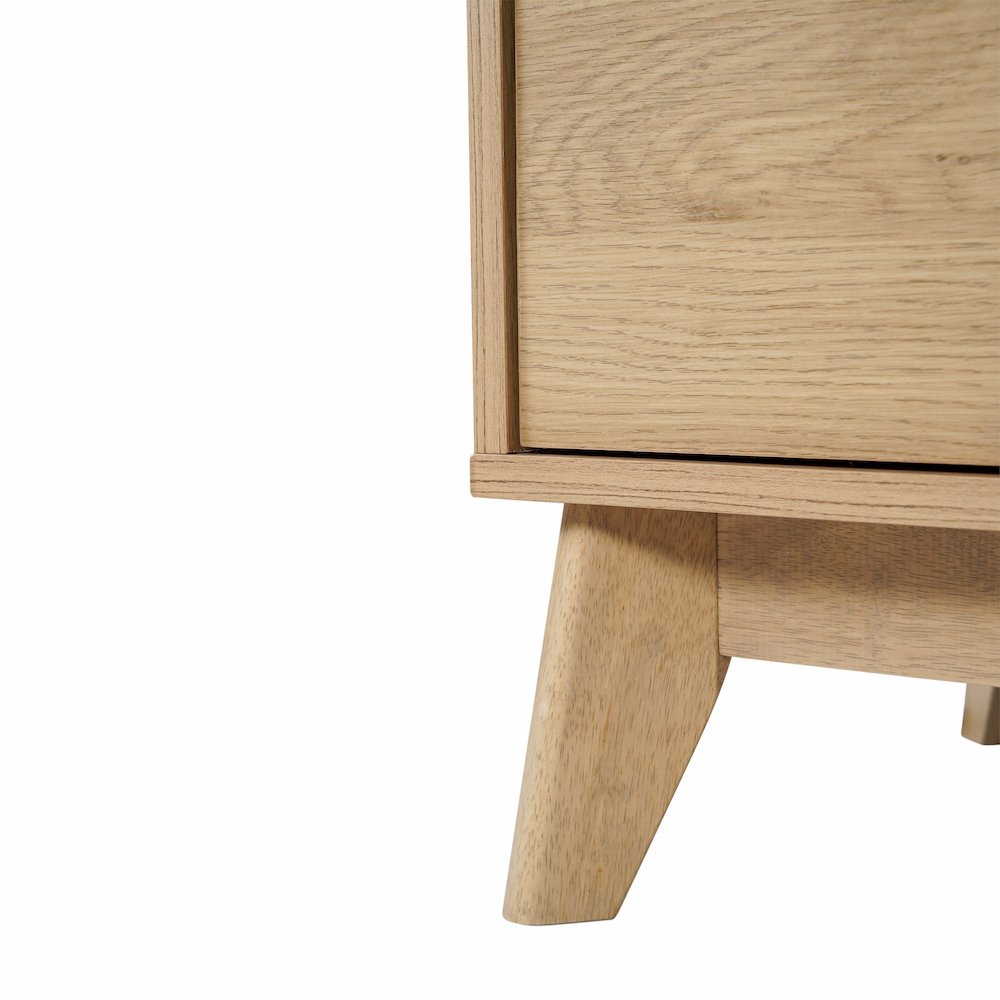 Modern Buffet Sideboard/TV Stand with 4 Soft Close Doors, Light Natural