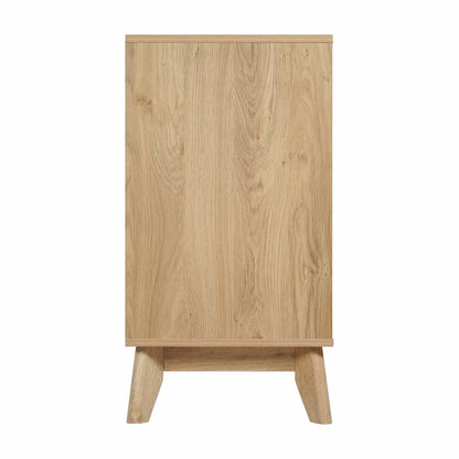Modern Buffet Sideboard/TV Stand with 4 Soft Close Doors, Light Natural