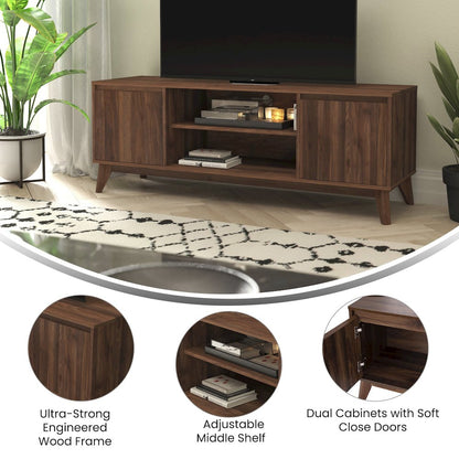 TV Stand in Walnut for up to 64 in TV's - 60 in Media Center
