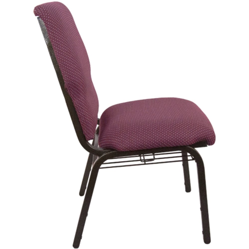 Burgundy Pattern Discount Church Chair - 21 in. Wide