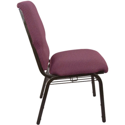 Burgundy Pattern Discount Church Chair - 21 in. Wide