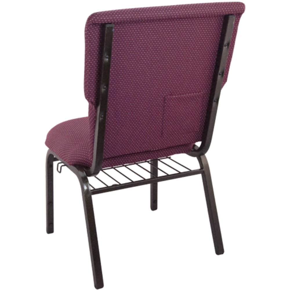 Burgundy Pattern Discount Church Chair - 21 in. Wide
