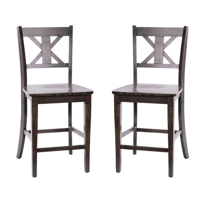 Set of 2 Modern Farmhouse Style Commercial Grade Counter Height Stools