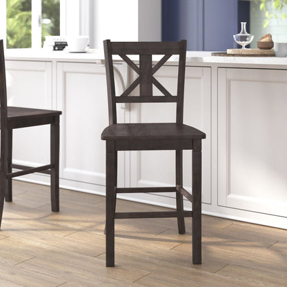 Set of 2 Modern Farmhouse Style Commercial Grade Counter Height Stools