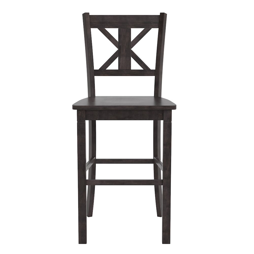 Set of 2 Modern Farmhouse Style Commercial Grade Bar Height Stools