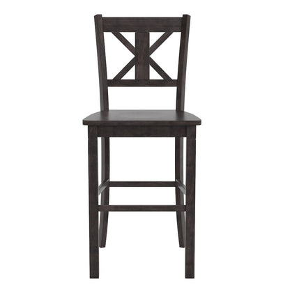 Set of 2 Modern Farmhouse Style Commercial Grade Bar Height Stools